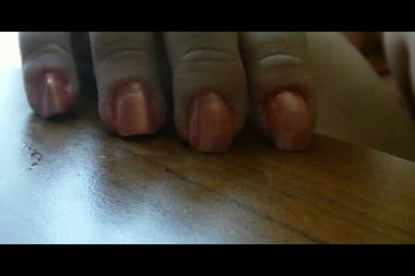 Pink Fingernails Tapping